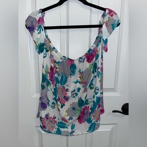 Off shoulder floral top